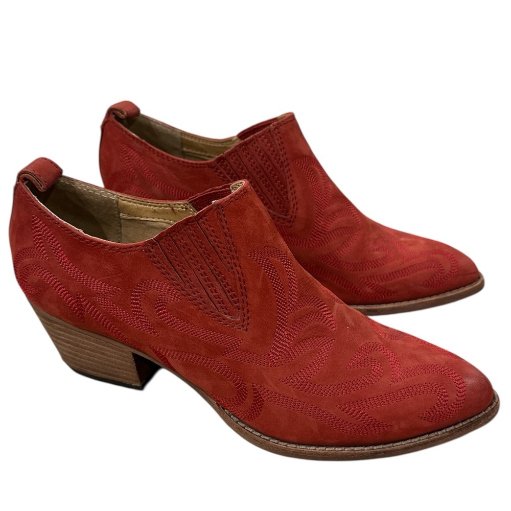 Dolce Vita Samson Ankle Booties Red Size 8.5